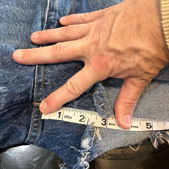 Marine Layer‎ Sasha Denim cutoff Jean Short women’s size 26 - Picture 8 of 11